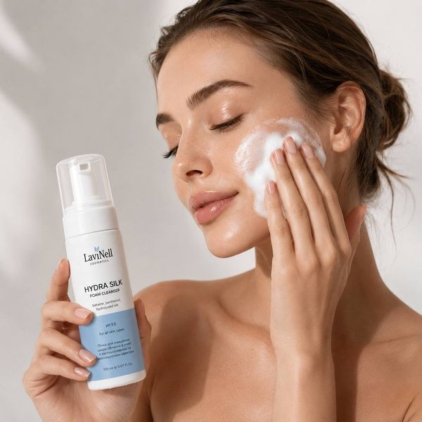 Використання зволожувальної пінки Hydra Silk Foam LaviNell
