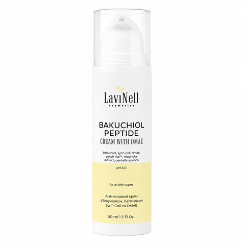 Антивіковий крем LaviNell Bakuchiol Peptide Cream with DMAE з бакучіолом, пептидами та DMAE