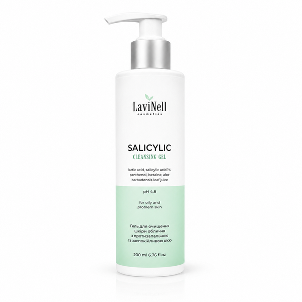 Гель для вмивання жирної та проблемної шкіри SALICYLIC CLEANSING FACE GEL 00145 фото