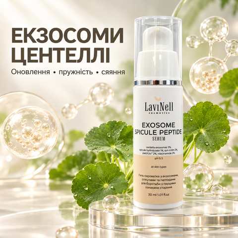 Сироватка з пептидами, екзосомами центелли та спікулами EXOSOME SPICULE PEPTIDE SERUM 00573 фото