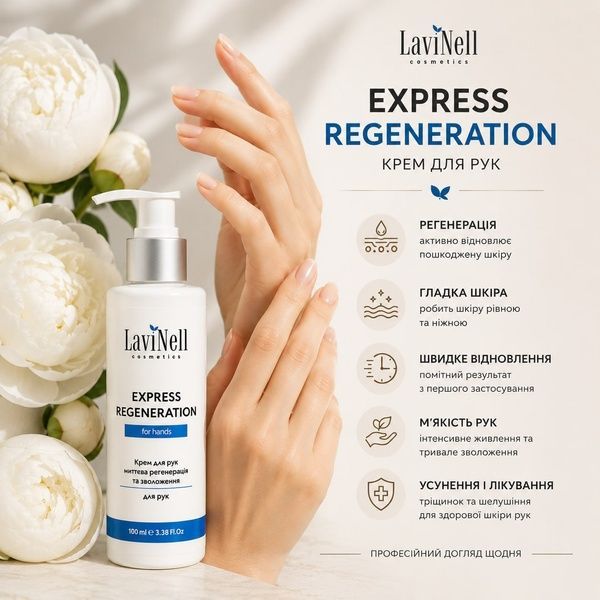 Переваги крему для рук EXPRESS REGENERATION LaviNell