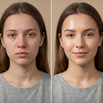 Догляд для жирної шкіри, без висипань, розширені пори,25+,літо.